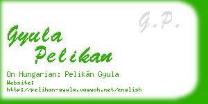 gyula pelikan business card